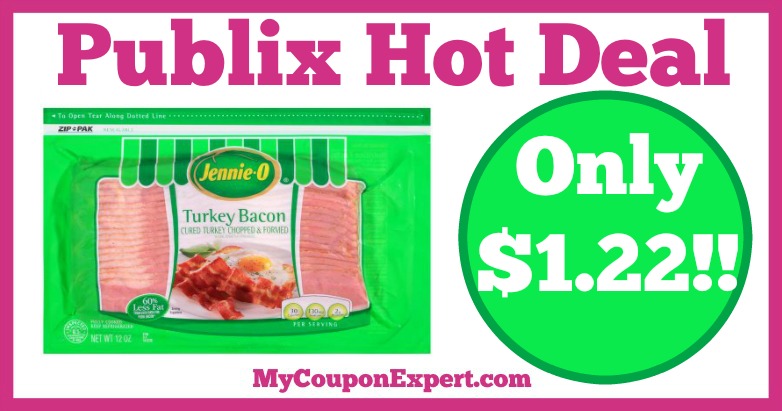 Hot Deal Alert! Jennie O Turkey Bacon Only $1.22 at Publix from 2/23 – 3/1