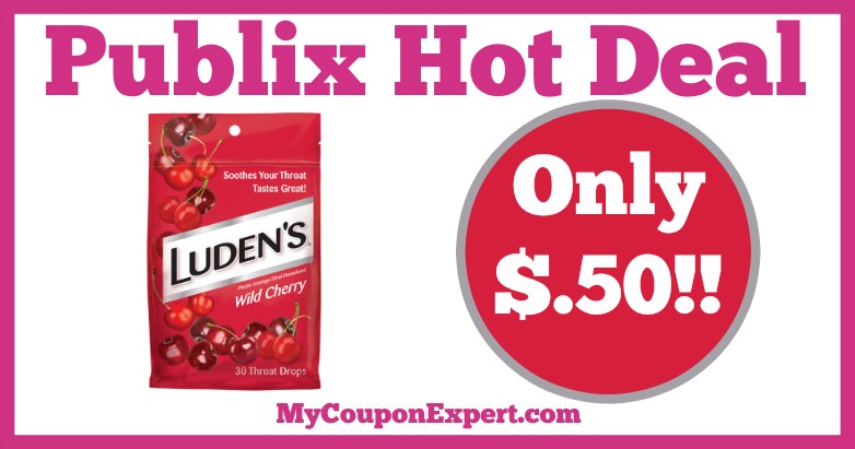 Hot Deal Alert! Luden’s Throat Drops Only $.50 at Publix from 2/11 – 2/24