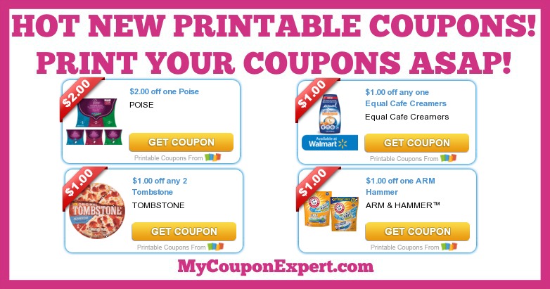 HOT New Printable Coupons: Poise, Tombstone, Arm & Hammer, EcoTools, Boost, All, Suave, & MORE!