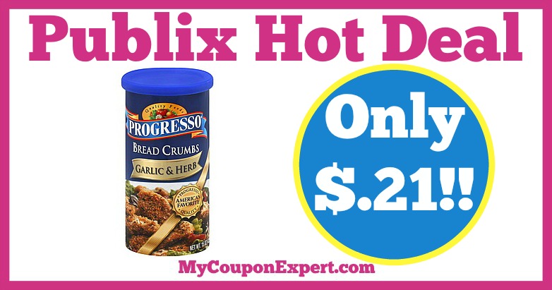Hot Deal Alert! Progresso Bread Crumbs Only $.21 at Publix from 2/23 – 3/1