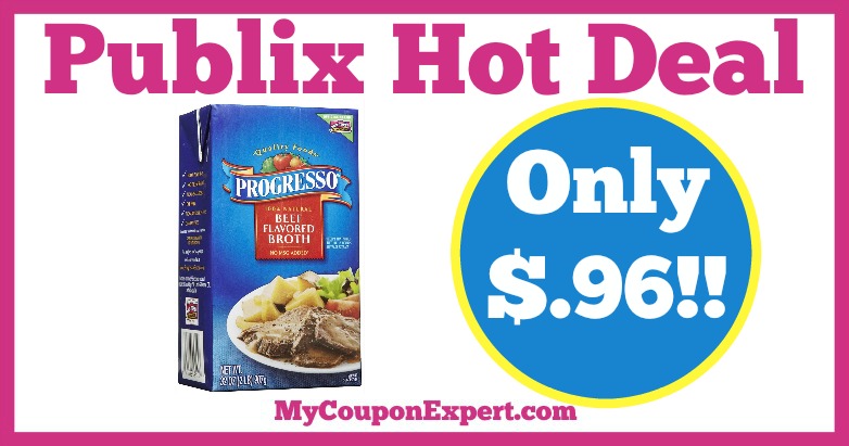 Hot Deal Alert! Progresso Broth Only $.96 at Publix from 2/23 – 3/1