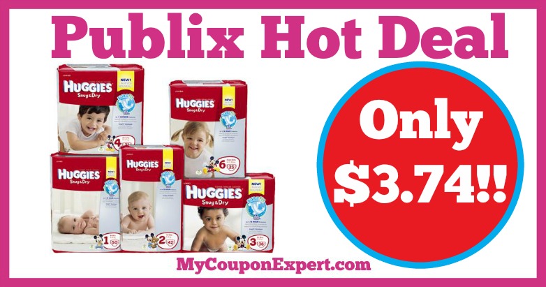 Hot Deal Alert! Huggies Diapers Only $3.74 at Publix from 2/23 – 3/1