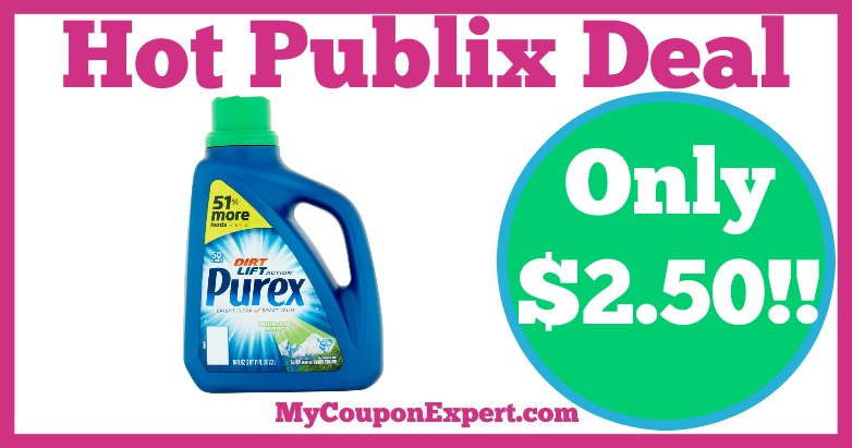 Hot Deal Alert! Purex Laundry Detergent Only $2.50 at Publix from 2/16 – 2/22