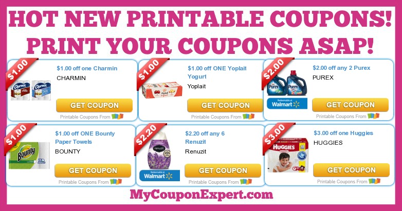 End of the Month = Print Your HOT Coupons NOW!! {Huggies, Purex, Bounty, Renuzit, Tampax, Charmin, Yoplait, Venus, & MORE}