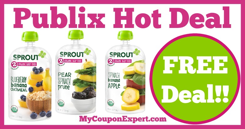 Hot Deal Alert! FREE Sprout Organic Baby Food at Publix from 3/2 – 3/8
