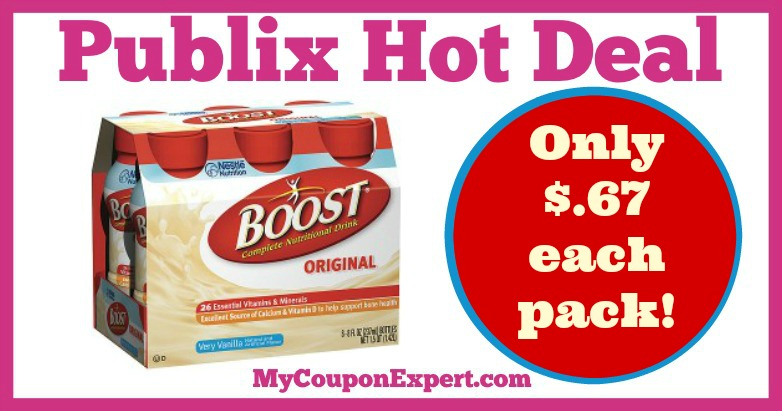 Hot Deal Alert! Boost Nutritional Drinks Only $.67 at Publix from 2/2 – 2/8
