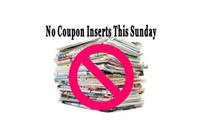 NO COUPON INSERTS on Sunday, September 3rd