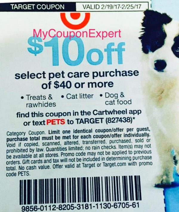 NO COUPON INSERTS on Sunday, February 19th! A HOT Target Pet Coupon