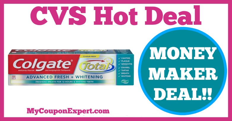 Hot Deal Alert!! MONEY MAKER on Colgate Toothpaste at CVS from 3/12 – 3/18