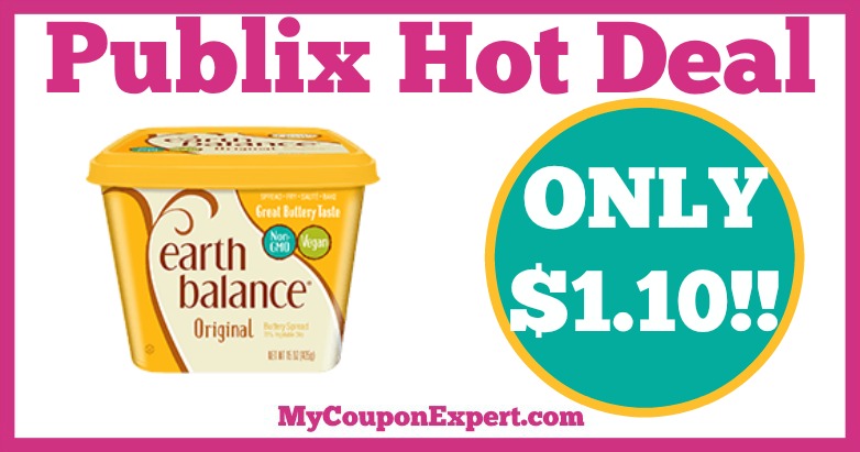 Hot Deal Alert! Earth Balance Buttery Spread Only $1.10 at Publix from 3/9 – 3/15
