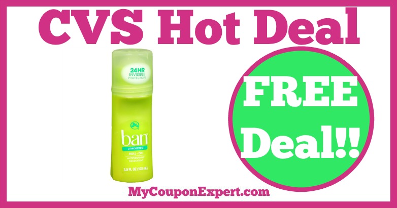 Hot Deal Alert!! FREE Ban Deodorant at CVS from 3/5 – 3/11