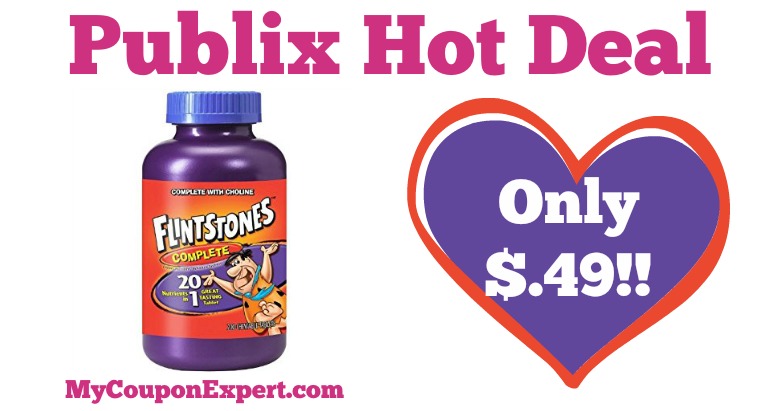Hot Deal Alert! Flintstones Complete Vitamins Only $.49 at Publix from 3/25 – 4/4