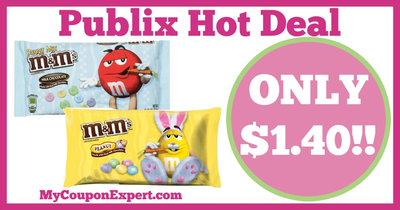 Hot Deal Alert! M&M’s Easter Candy Only $1.40 at Publix from 3/16 – 3/22