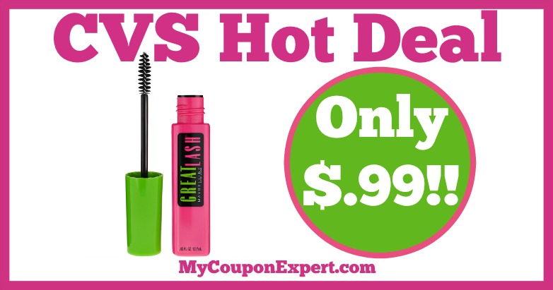 Hot Deal Alert!! Maybelline Mascara Only $.99 at CVS from 3/5 – 3/11