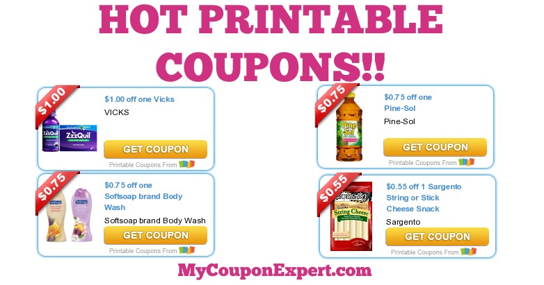 HOT NEW Printable Coupons: Vicks, Sargento, Softsoap, Pine-Sol, Clorox, Butterball, Covergirl, and MORE!