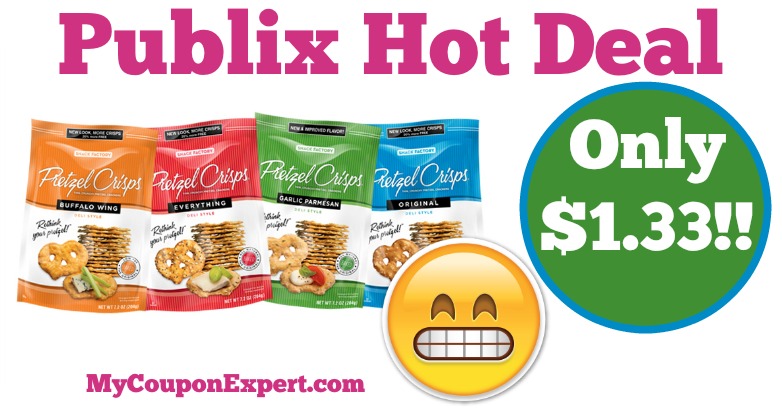 Hot Deal Alert! Pretzel Crisps Only $1.33 at Publix from 3/23 – 3/29