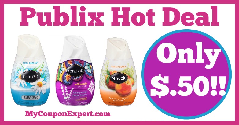 Hot Deal Alert! Renuzit Gel Air Freshener Only $.50 at Publix from 3/23 – 3/29