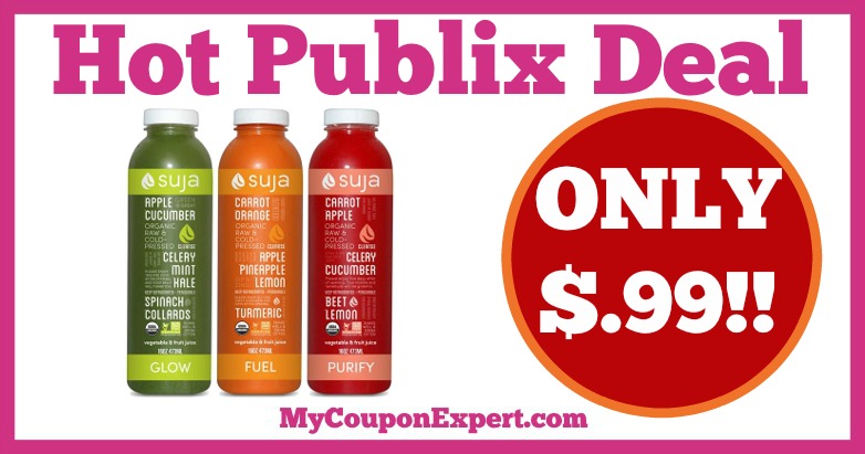 Hot Deal Alert! Suja Essentials Juice or Probiotics Only $.99 at Publix from 3/9 – 3/15