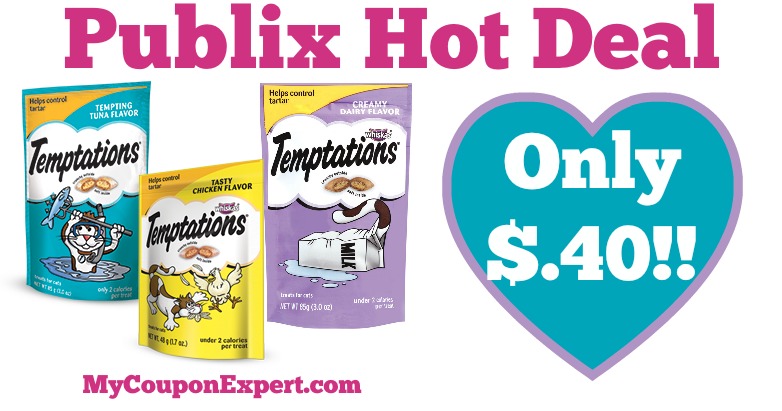 Hot Deal Alert! Whiskas Temptations Cat Treats Only $.40 at Publix from 3/30 – 4/5