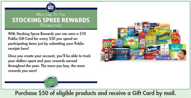 Publix Stocking Spree Program! Get a $10 Publix Gift Card wyb $50!!