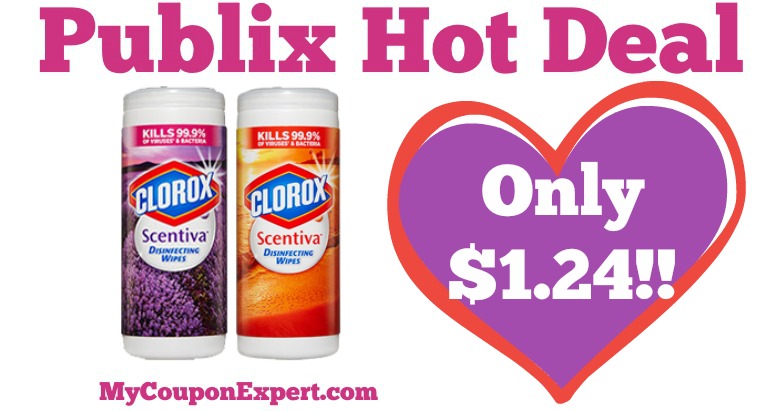 Hot Deal Alert! Clorox Scentiva Disinfecting Wipes Only $1.24 at Publix from 4/8 – 4/21