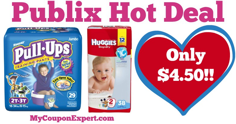 OH EM GEE!! Huggies Diapers or Pull-Ups Only $4.50 at Publix from 4/20 – 4/26