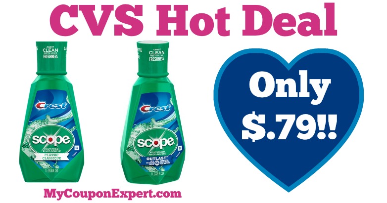 Hot Deal Alert!! Scope Mouthwash Only $.79 at CVS from 4/2 – 4/8