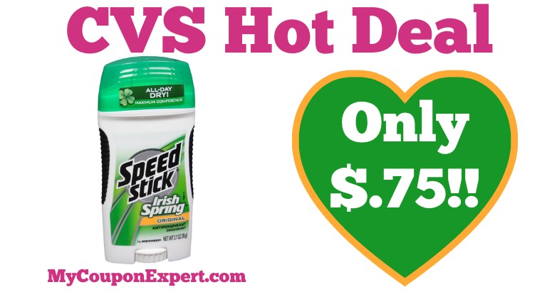 Hot Deal Alert!! Speed Stick Only $.75 at CVS from 4/2 – 4/8