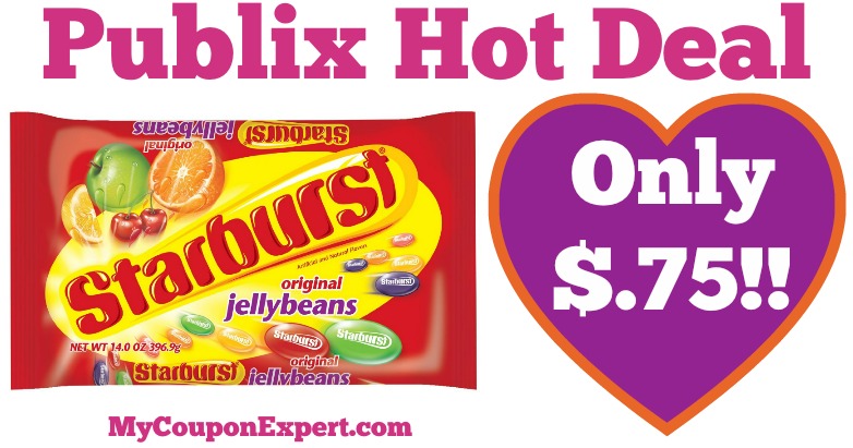 WOW OH WOW!! Starburst Jellybeans Only $.75 at Publix from 4/6 – 4/15