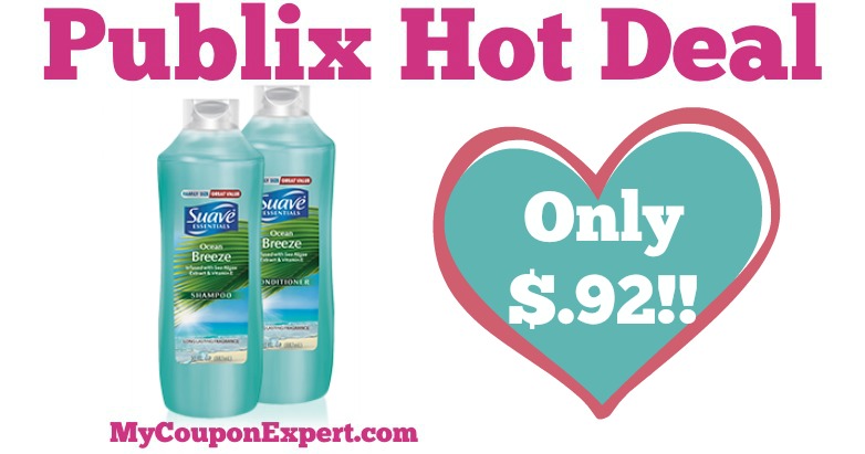 Hot Deal Alert! Suave Essentials Shampoo or Conditioner Only $.92 at Publix from 4/8 – 4/21