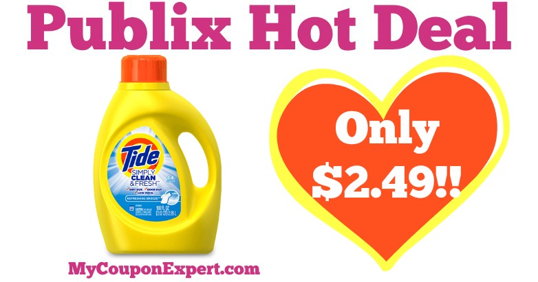 OHHHHH YEAH!! Tide Simply Only $2.49 at Publix from 4/22 – 5/5