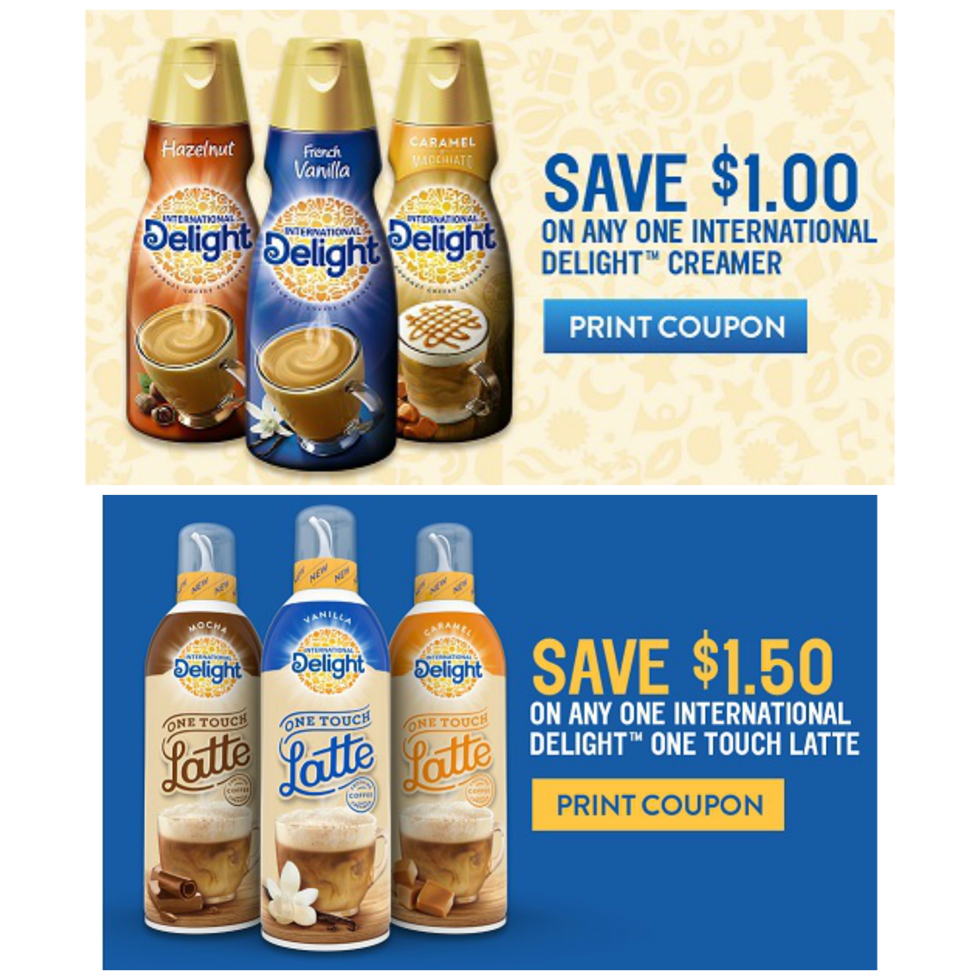 NEW International Delight coupons!  High Value!