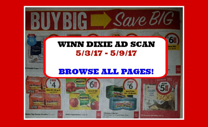 Winn Dixie EARLY AD SCAN  for May 3rd – 9th!  Plus matchups!