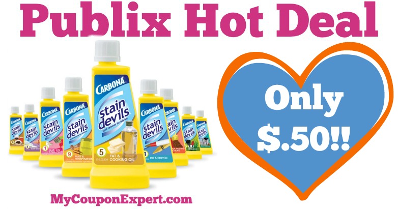 WHOOP!! Carbona Stain Devils Only $.50 at Publix from 5/11 – 5/17