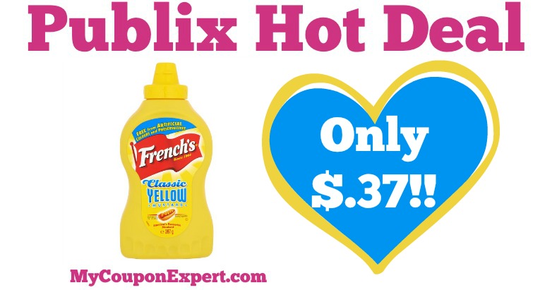 OHH YEAH!! French’s Classic Yellow Mustard Only $.37 at Publix from 5/25 – 5/31