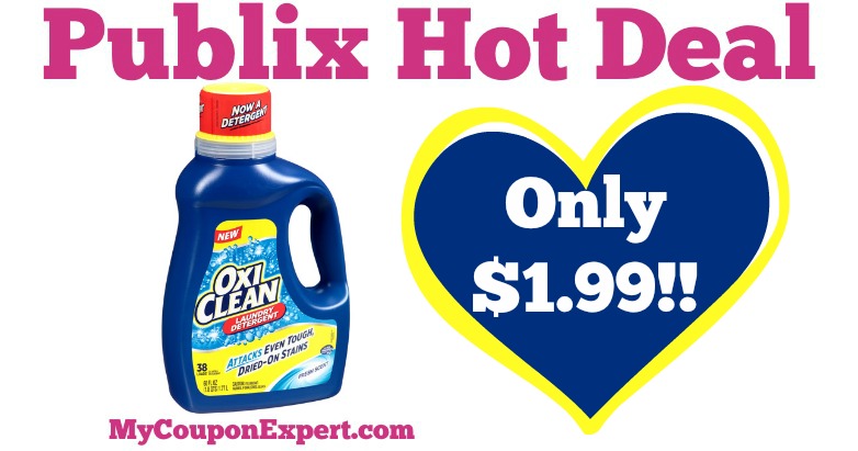 OHH YEAH!! Oxi-Clean Laundry Detergent Only $1.99 at Publix from 5/20 – 6/2