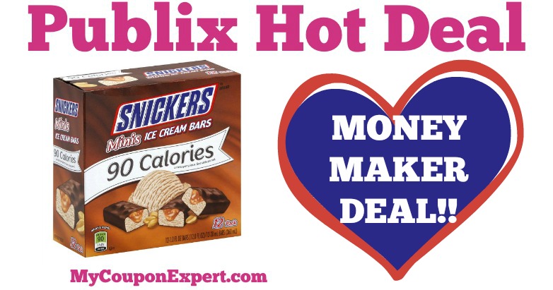 OH MY GOSH!! OVERAGE DEAL on Snickers Ice Cream Bars at Publix from 6/1 – 6/2 ONLY!!