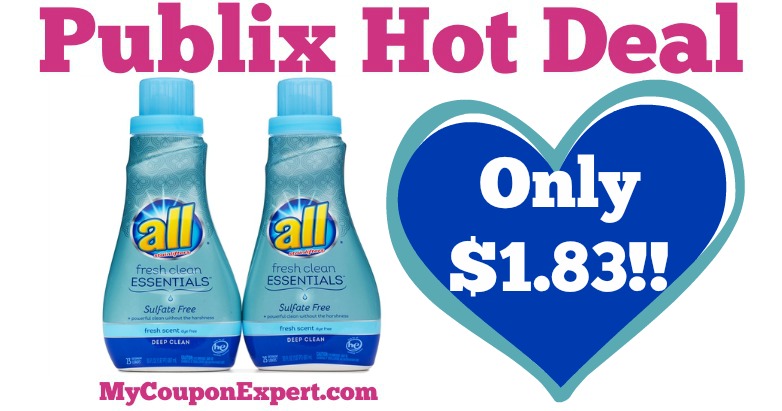 OHH YEAH!! All Fresh Clean Essentials Detergent Only $1.83 at Publix from 6/8 – 6/14