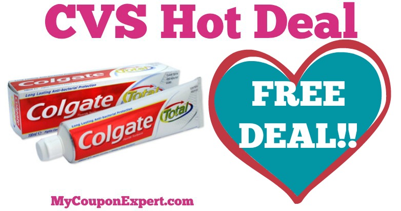 OH YEAH!! FREE Colgate Toothpaste at CVS from 7/2 – 7/8