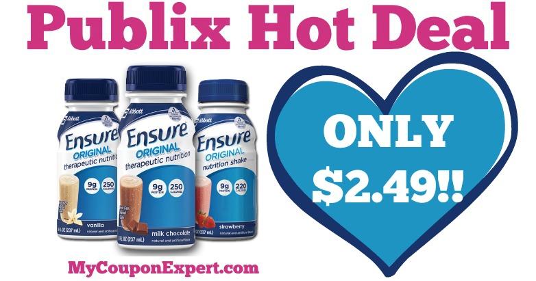 WHOOP!! Ensure Only $2.49 at Publix from 6/29 – 6/30 ONLY!!