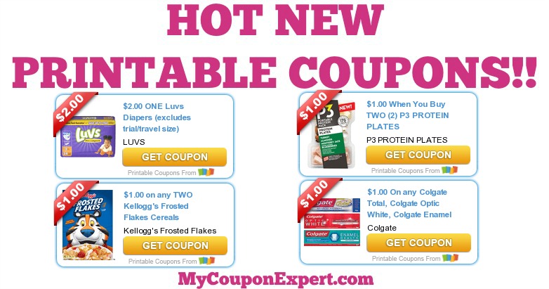 WOOT!! HOT NEW Printable Coupons: Luvs, Colgate, Kellogg’s, Pampers, Hefty, Pringles, & MORE!!