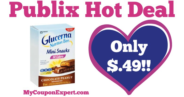OH YEAH! Glucerna Nutrition Bars Only $.49 at Publix from 6/17 – 6/25