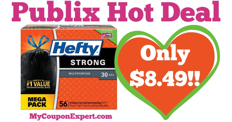 OH MY GOSH!! Hefty Trash Bags MEGA BOX Only $8.49 at Publix from 6/15 – 6/21