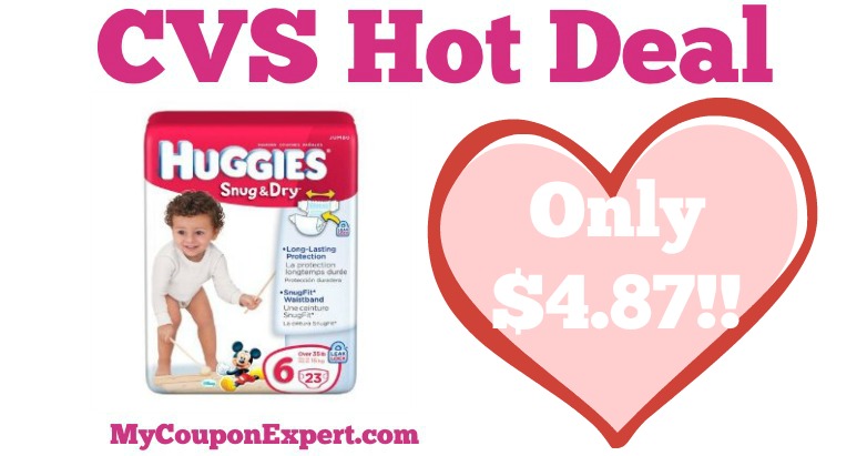 WHOOP!! Huggies Diapers Only $4.87 at CVS from 6/4 – 6/10