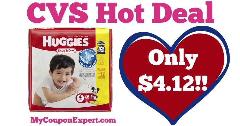 OH YEAH!! Huggies Diapers Only $4.12 at CVS from 6/18 – 6/24!