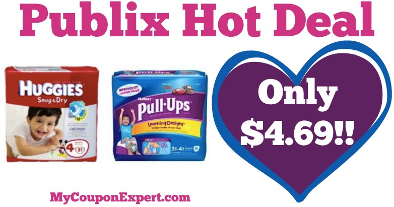 WHOOP!! Huggies Diapers & Pull Ups Only $4.69 at Publix from 6/22 – 6/28
