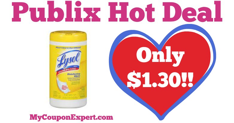 OHH YEAH!! Lysol Wipes Only $1.30 at Publix from 6/8 – 6/14