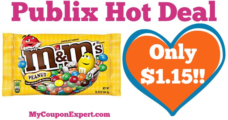 WHOOP!! M&M’s Chocolate Candies Only $1.15 at Publix from 6/8 – 6/14