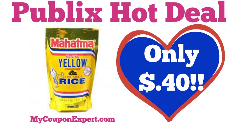 WHOOP!! Mahatma Yellow Rice Mix Only $.40 at Publix – LIVE NOW!!