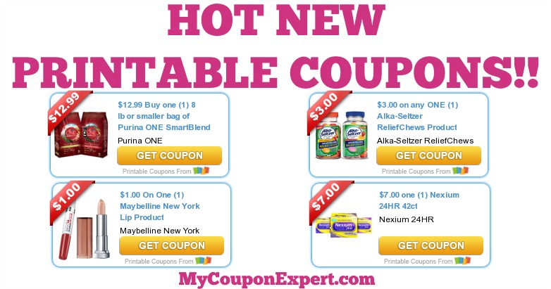 HOT NEW PRINTABLE COUPONS: Colgate, Tampax, Maybelline, Purina BOGO, Alka-Seltzer, BIC, & MORE!!